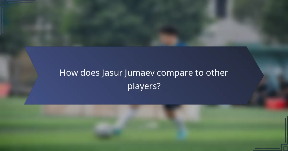 How does Jasur Jumaev compare to other players?