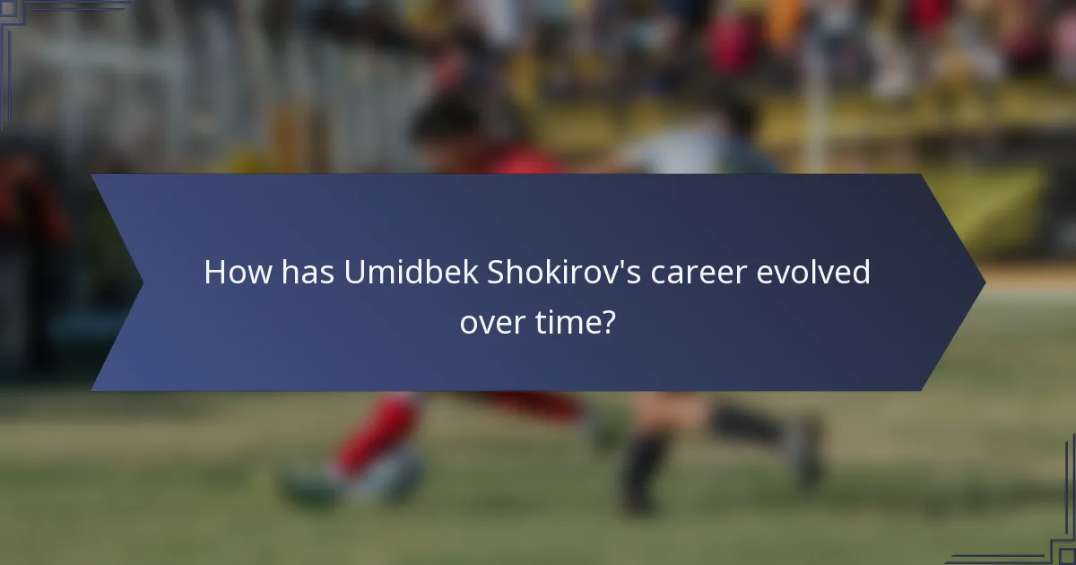 How has Umidbek Shokirov's career evolved over time?