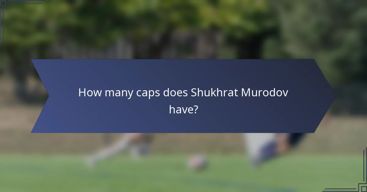 How many caps does Shukhrat Murodov have?